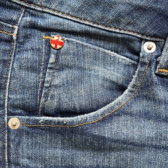 { Hudson Jeans } - Bacara Crop Straight Cuffed Jeans - Picture 3 of 6